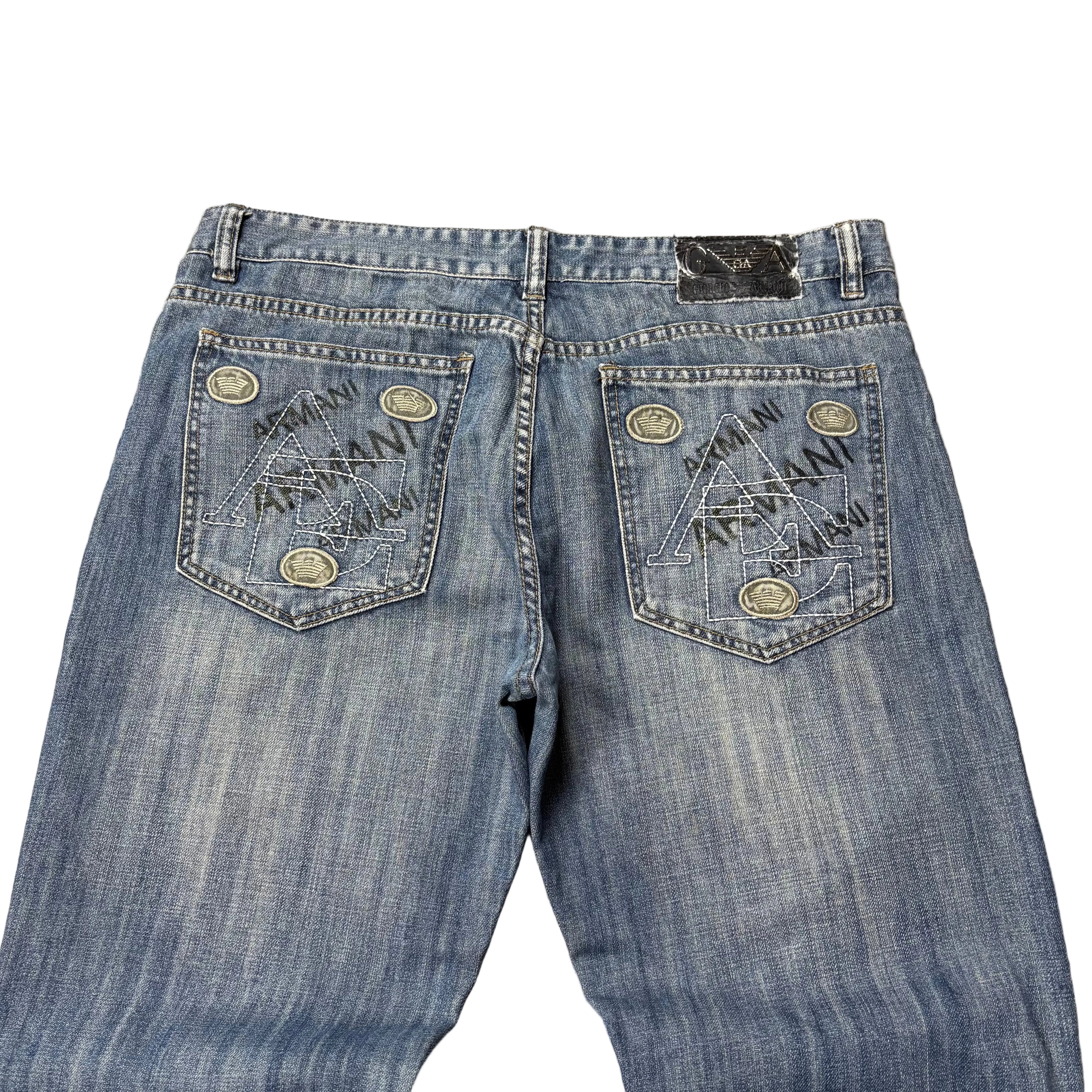 Armani Backprint Straight Jeans (38)